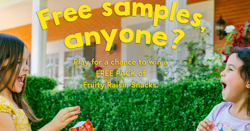 Sunmaid Free Samples Anyone? Instant Win Game